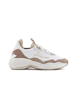 Emporio Armani sneakersy skórzane kolor biały X3X215 XR120 C674 ze sklepu ANSWEAR.com w kategorii Buty sportowe damskie - zdjęcie 169544361