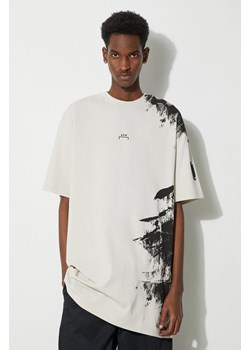 A-COLD-WALL* t-shirt bawełniany Brushstroke T-Shirt męski kolor beżowy z nadrukiem ACWMTS188 ze sklepu ANSWEAR.com w kategorii T-shirty męskie - zdjęcie 169544654