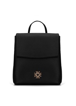 Damski plecak z ekoskóry dwukomorowy czarny ze sklepu WITTCHEN w kategorii Plecaki - zdjęcie 169556303