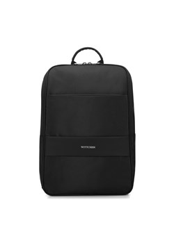 Męski plecak na laptopa 15,6” z zaokrągloną klapą czarny ze sklepu WITTCHEN w kategorii Plecaki - zdjęcie 169556392