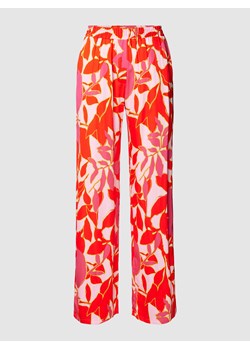 Spodnie materiałowe o kroju regular fit z nadrukiem na całej powierzchni ze sklepu Peek&Cloppenburg  w kategorii Spodnie damskie - zdjęcie 169557674