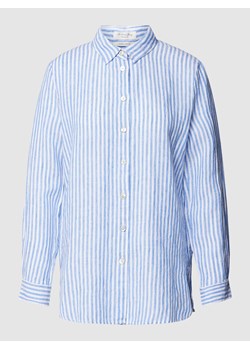 Bluzka lniana ze wzorem w paski ze sklepu Peek&Cloppenburg  w kategorii Koszule damskie - zdjęcie 169557781