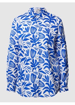 Bluzka lniana z kwiatowym nadrukiem na całej powierzchni ze sklepu Peek&Cloppenburg  w kategorii Koszule damskie - zdjęcie 169557864