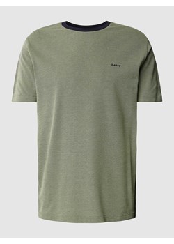 T-shirt z bawełny z detalem z logo ze sklepu Peek&Cloppenburg  w kategorii T-shirty męskie - zdjęcie 169557883