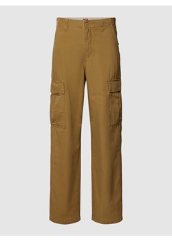 Spodnie cargo o kroju straight fit w jednolitym kolorze ze sklepu Peek&Cloppenburg  w kategorii Spodnie męskie - zdjęcie 169557991