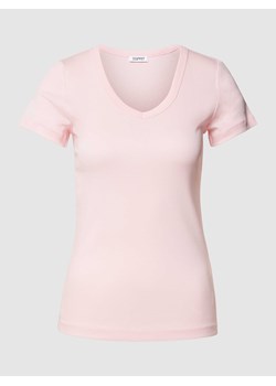 T-shirt z dekoltem w zaokrąglony serek ze sklepu Peek&Cloppenburg  w kategorii Bluzki damskie - zdjęcie 169558120