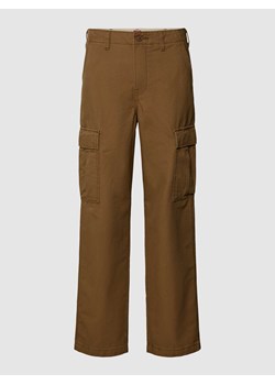 Spodnie cargo o kroju straight fit w jednolitym kolorze ze sklepu Peek&Cloppenburg  w kategorii Spodnie męskie - zdjęcie 169558270