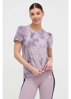adidas Performance t-shirt do biegania kolor fioletowy ze sklepu ANSWEAR.com w kategorii Bluzki damskie - zdjęcie 169567604