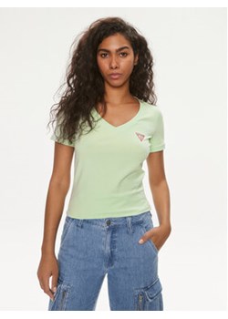 Guess T-Shirt W2YI45 J1314 Zielony Slim Fit ze sklepu MODIVO w kategorii Bluzki damskie - zdjęcie 169570253