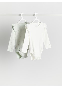 Reserved - Bawełniane body 2 pack - złamana biel ze sklepu Reserved w kategorii Body niemowlęce - zdjęcie 169590012