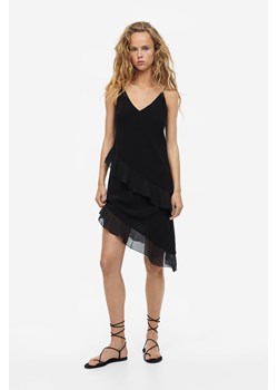 H & M - Satynowa sukienka na ramiączkach - Czarny ze sklepu H&M w kategorii Sukienki - zdjęcie 169590403