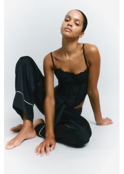 H & M - Nieusztywniany gorset koronkowy - Czarny ze sklepu H&M w kategorii Body damskie - zdjęcie 169590421