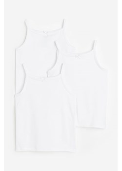 H & M - Dżersejowa koszulka 3-pak - Biały ze sklepu H&M w kategorii Podkoszulki dziecięce - zdjęcie 169590463