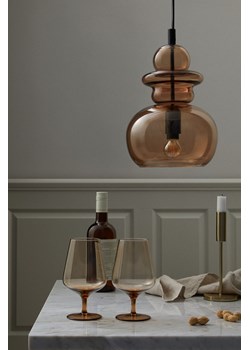 H & M - Szklana lampa wisząca - Brązowy ze sklepu H&M w kategorii Lampy wiszące - zdjęcie 169590774