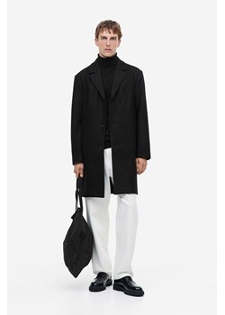 H & M - Płaszcz z domieszką wełny - Czarny ze sklepu H&M w kategorii Kurtki męskie - zdjęcie 169591001