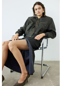 H & M - Coated bomber jacket - Zielony ze sklepu H&M w kategorii Kurtki damskie - zdjęcie 169591040