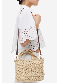 H & M - Słomkowa torebka na ramię - Beżowy ze sklepu H&M w kategorii Torby letnie - zdjęcie 169591103