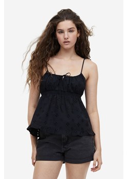 H & M - Top z wiązanym detalem - Czarny ze sklepu H&M w kategorii Bluzki damskie - zdjęcie 169591381