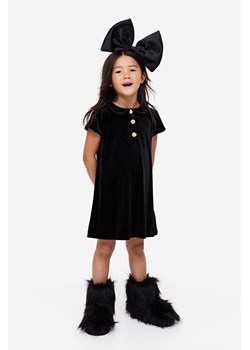 H & M - Aksamitna sukienka z kołnierzem - Czarny ze sklepu H&M w kategorii Sukienki dziewczęce - zdjęcie 169591414