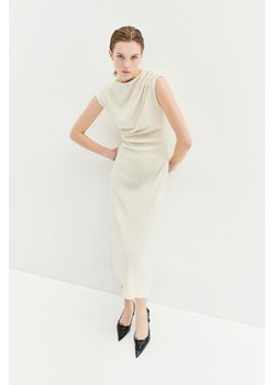 H & M - Drapowana sukienka dżersejowa - Beżowy ze sklepu H&M w kategorii Sukienki - zdjęcie 169591420