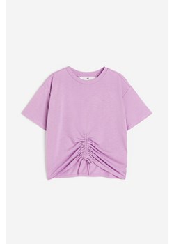 H & M - T-shirt ze ściąganym sznurkiem - Fioletowy ze sklepu H&M w kategorii Bluzki dziewczęce - zdjęcie 169591642