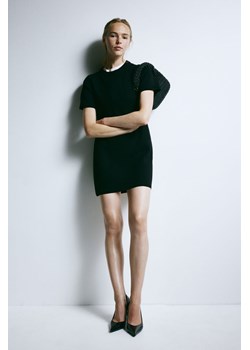 H & M - Dzianinowa sukienka mini - Czarny ze sklepu H&M w kategorii Sukienki - zdjęcie 169591683