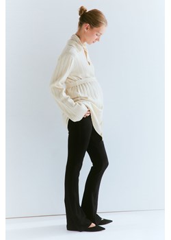 H & M - MAMA Sweter z kołnierzykiem i wiązanym paskiem - Biały ze sklepu H&M w kategorii Swetry ciążowe - zdjęcie 169591811