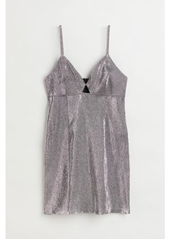 H & M - Sukienka mini z wycięciem - Szary ze sklepu H&M w kategorii Sukienki - zdjęcie 169591822