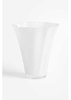 H & M - Szklany wazon - Biały ze sklepu H&M w kategorii Wazony - zdjęcie 169592032