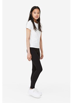 H & M - Bawełniane legginsy - Czarny ze sklepu H&M w kategorii Spodnie dziewczęce - zdjęcie 169592052
