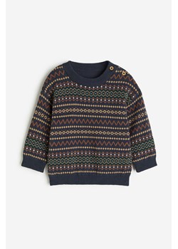 H & M - Żakardowy sweter - Niebieski ze sklepu H&M w kategorii Bluzy i swetry - zdjęcie 169592063