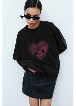 H & M - T-shirt oversize z nadrukiem - Czarny ze sklepu H&M w kategorii Bluzki damskie - zdjęcie 169592152