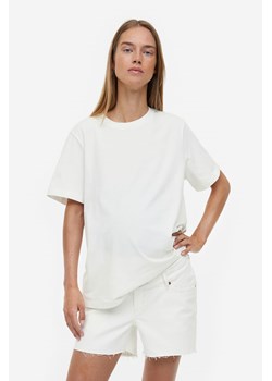 H & M - MAMA Szorty dżinsowe - Biały ze sklepu H&M w kategorii Spodenki ciążowe - zdjęcie 169592163