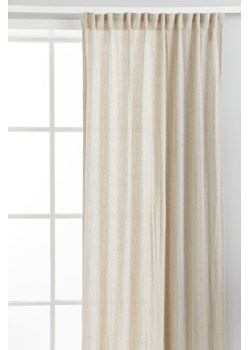 H & M - Zasłona z tkaniny o luźnym splocie 2-pak - Beżowy ze sklepu H&M w kategorii Zasłony - zdjęcie 169592204
