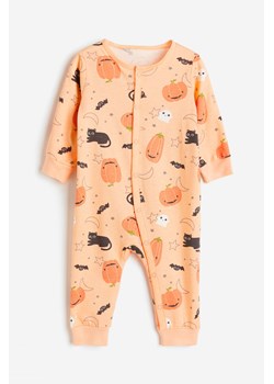 H & M - Wzorzysta piżama jednoczęściowa - Pomarańczowy ze sklepu H&M w kategorii Pajacyki - zdjęcie 169592231