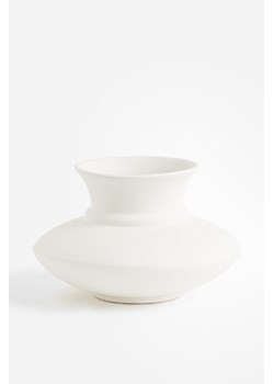 H & M - Niski wazon z kamionki - Biały ze sklepu H&M w kategorii Wazony - zdjęcie 169592263