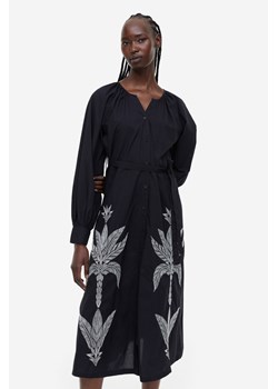 H & M - Haftowana sukienka - Czarny ze sklepu H&M w kategorii Sukienki - zdjęcie 169592334