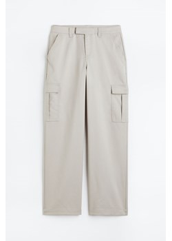 H & M - Proste spodnie cargo - Brązowy ze sklepu H&M w kategorii Spodnie damskie - zdjęcie 169592423