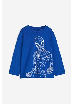 H & M - T-shirt z długim rękawem i nadrukiem - Niebieski ze sklepu H&M w kategorii T-shirty chłopięce - zdjęcie 169592453