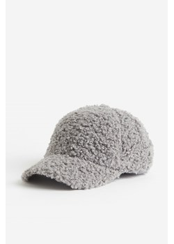 H & M - Pluszowa czapka z daszkiem - Szary ze sklepu H&M w kategorii Czapki z daszkiem damskie - zdjęcie 169592530