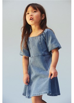 H & M - Sukienka z bufiastym rękawem - Niebieski ze sklepu H&M w kategorii Sukienki dziewczęce - zdjęcie 169592564