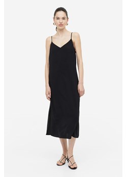 H & M - Krepowana sukienka na ramiączkach - Czarny ze sklepu H&M w kategorii Sukienki - zdjęcie 169592594