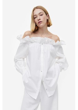 H & M - Bluzka z odkrytymi ramionami - Biały ze sklepu H&M w kategorii Bluzki damskie - zdjęcie 169592831