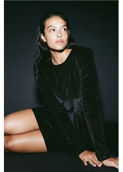 H & M - Dżersejowa sukienka z węzłem - Czarny ze sklepu H&M w kategorii Sukienki - zdjęcie 169592921