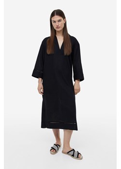 H & M - Tunikowa sukienka z domieszką lnu - Czarny ze sklepu H&M w kategorii Sukienki - zdjęcie 169592922