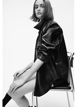 H & M - Powlekana koszula - Czarny ze sklepu H&M w kategorii Koszule damskie - zdjęcie 169592993