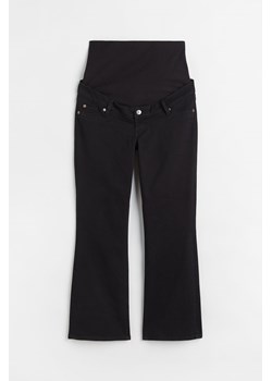 H & M - MAMA Rozszerzane spodnie z diagonalu - Czarny ze sklepu H&M w kategorii Spodnie ciążowe - zdjęcie 169593051