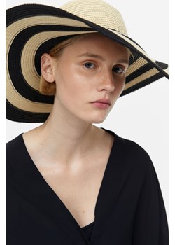 H & M - Słomkowy kapelusz z szerokim rondem - Czarny ze sklepu H&M w kategorii Kapelusze damskie - zdjęcie 169593063