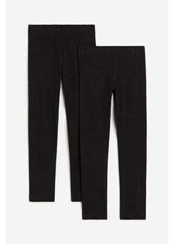 H & M - Dżersejowe legginsy 2-pak - Czarny ze sklepu H&M w kategorii Spodnie damskie - zdjęcie 169593253