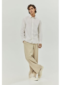 H & M - Koszula z domieszką lnu Regular Fit - Biały ze sklepu H&M w kategorii Koszule męskie - zdjęcie 169593410